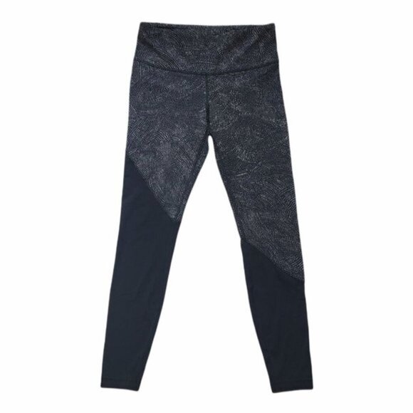 Lululemon Speed Wunder free spirit ice grey black tights Sz 8 - Picture 3 of 6